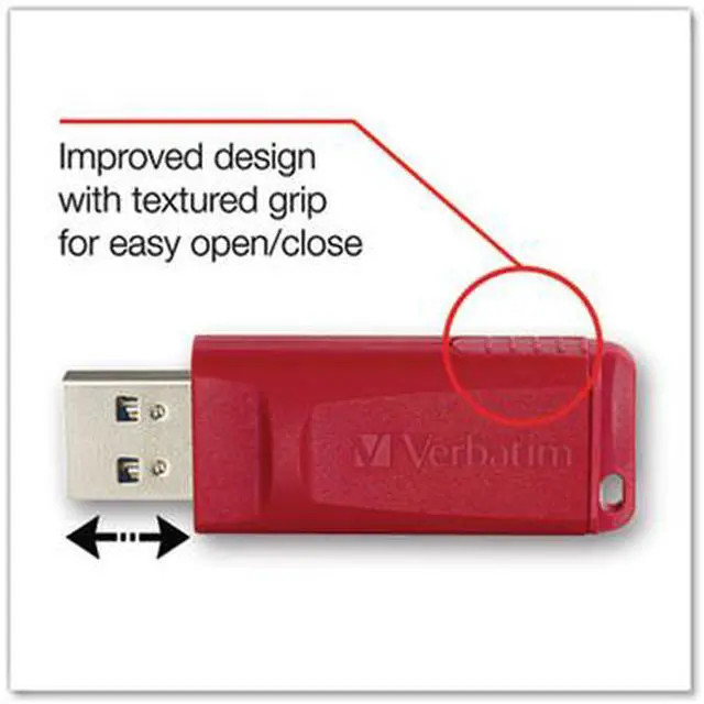 Alt view image 8 of 20 - Verbatim Store 'n' Go 128GB USB Flash Drive - Red