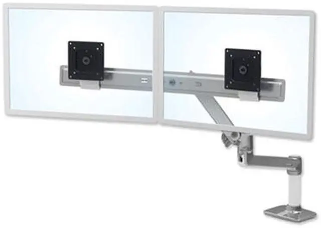 Alt view image 12 of 20 - ERGOTRON 45-489-026 LX Dual Direct Arm Desk Mount - 32-inch - Aluminum