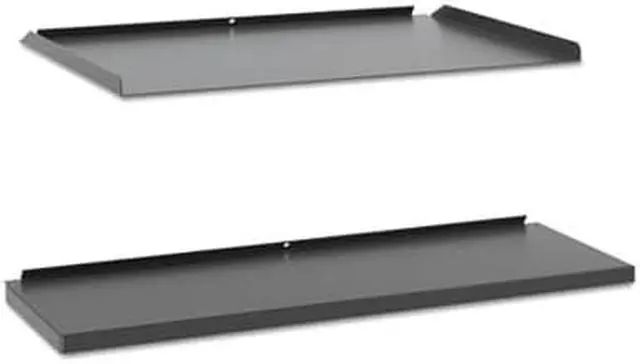 Alt view image 4 of 8 - Basyx Manage Series Shelf and Tray Kit Steel 17-1/2w x 9d x 1h Ash MGSHTRA1