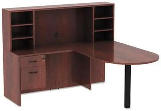 Alt view image 6 of 18 - Alera Valencia Series Reversible Return/Bridge Shell, 35w x 23 5/8d, Med Cherry