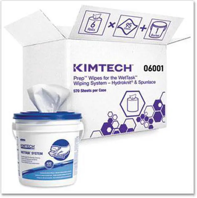 Alt view image 2 of 10 - Kimtech Wipers for Bleach, Disinfectants and Sanitizers, 540 Wipers (KCC06471)