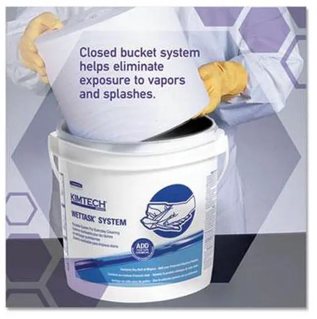 Alt view image 9 of 15 - KIMTECH PREP Wipers for Disinfectants Sanitizers, 12 x 12 1/2, White,