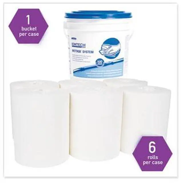 Alt view image 7 of 15 - KIMTECH PREP Wipers for Disinfectants Sanitizers, 12 x 12 1/2, White,