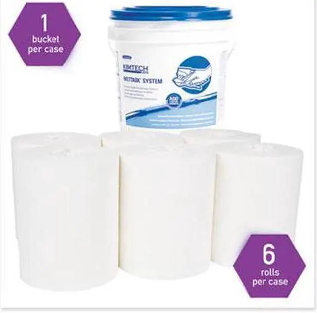 Alt view image 9 of 11 - KIMTECH PREP Wipes for WETTASK System, 12 x 12 1/2, 90/Roll, 6/Carton