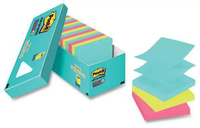 Alt view image 2 of 14 - Post-It Pop-up 3 x 3 Note Refill Miami 100 Notes/Pad 18 Pads/Pack R33018SSMIACP