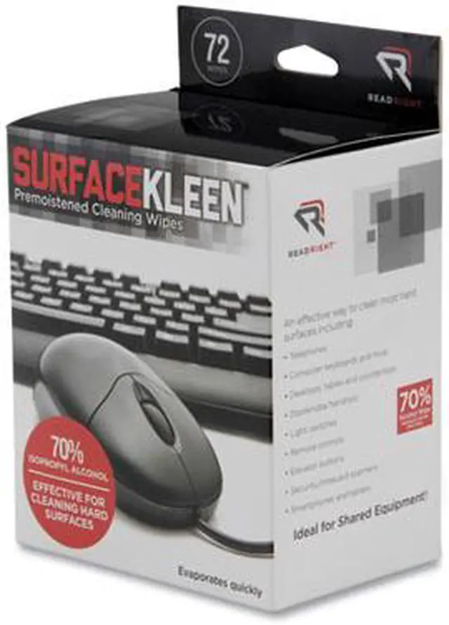 Alt view image 12 of 17 - Read Right Wipes,Surfacekleen, 72/Bx RR15109
