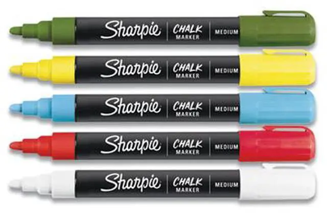 Alt view image 3 of 8 - Wet-Erase Chalk Marker, Medium Bullet Tip, Assorted, 5/Pack 2103011