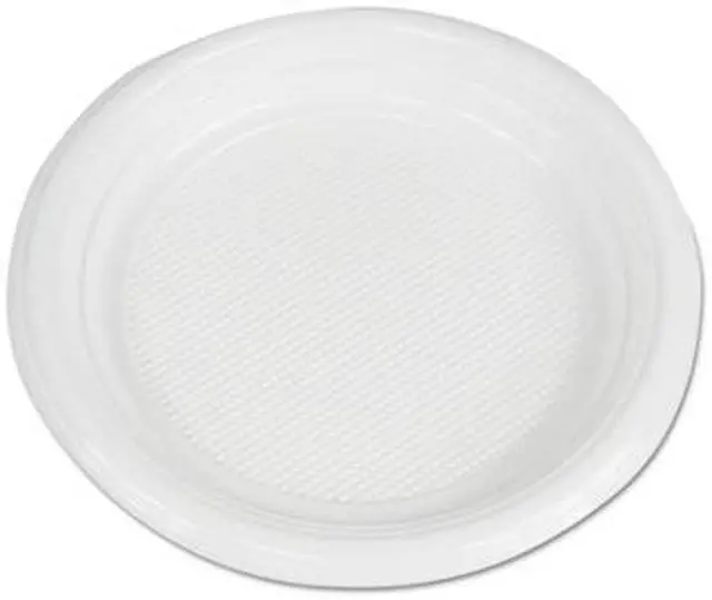 Alt view image 5 of 5 - Boardwalk BWKPLTHIPS6WH Hi-Impact Plastic Dinnerware, Plate