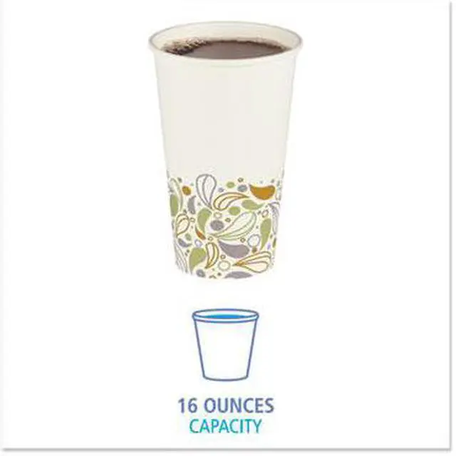 Alt view image 4 of 5 - Deerfield Printed Paper Hot Cups, 16 oz, White/Yellow/Green/Purple BWKDEER16HCUP
