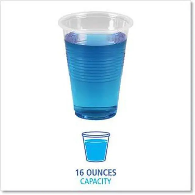 Alt view image 6 of 14 - Translucent Plastic Cold Cups, 16oz, Polypropylene, 50/Bag, 20 Bags/Carton