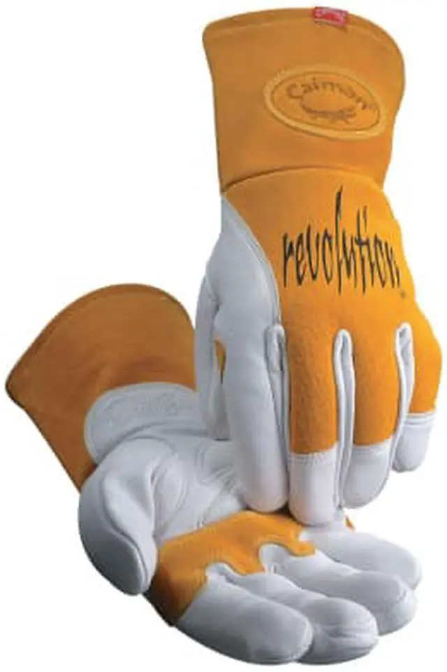 Alt view image 2 of 2 - CAIMAN 1810-5 1810 Welding Gloves, Gauntlet Cuff, Keystone Thumb, Premium