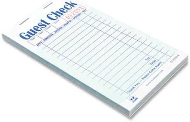 Alt view image 4 of 5 - AmerCareRoyal Book,Ppr Bkd Guest Chk,Gn GC7000-2