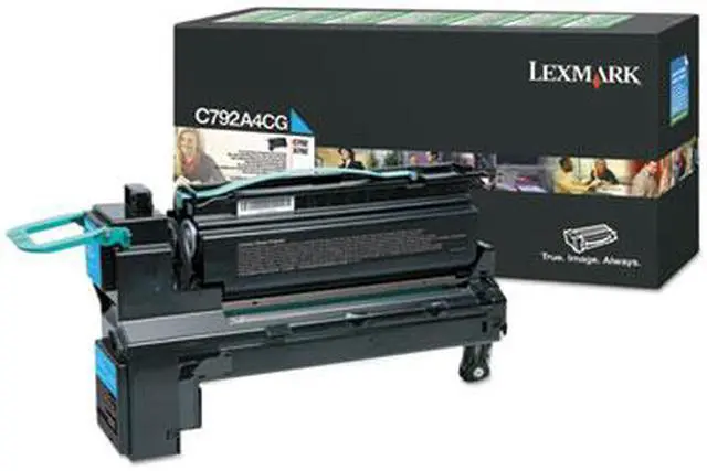 Alt view image 7 of 12 - Lexmark C792A4CG Return Program Toner Cartridge - Cyan