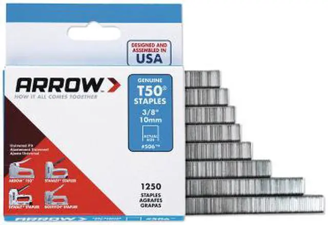 Alt view image 2 of 4 - Arrow Fastener 50624 T50 3/8" Staples (4 Pack)
