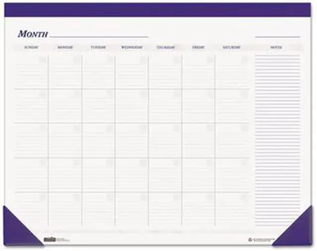 Alt view image 4 of 8 - Nondated Desk Pad Calendar, 22 x 17, Blue 464