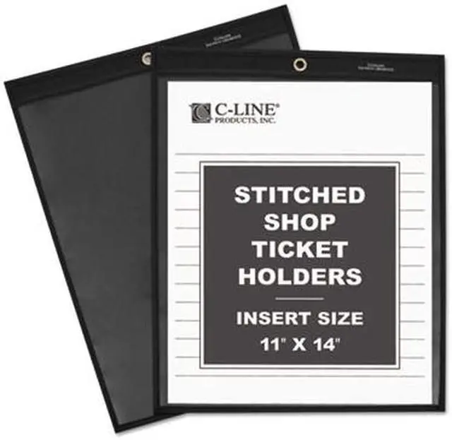 Alt view image 6 of 14 - C-Line Shop Ticket Holders Stitched One Side Clear 75" 11 x 14 25/BX 45114