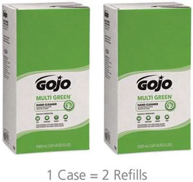 Alt view image 12 of 20 - Gojo MULTI GREEN Hand Cleaner Refill 5000mL Citrus Scent Green 2/Carton 7565