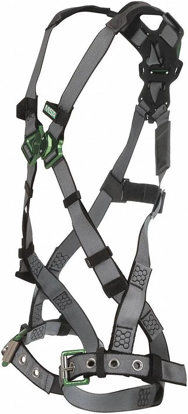 Alt view image 2 of 2 - MSA 10195092 Full Body Harness, Vest Style, M, Nylon, Gray