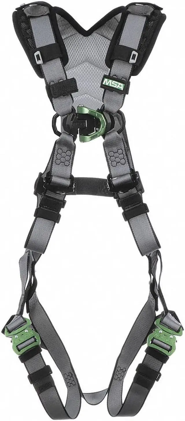 Main image of MSA 10194657 Full Body Harness, Vest Style, XL, Nylon, Gray