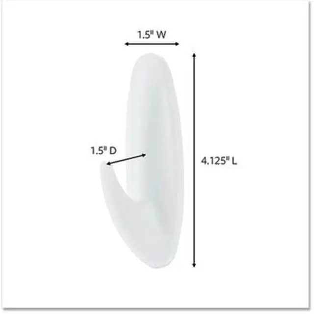 Alt view image 10 of 13 - Command Designer Large Plastic Hook, White, Pack of 4 (17083VP)