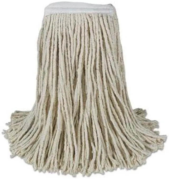 Alt view image 7 of 9 - Boardwalk Banded Cotton Mop Heads, Cut-End, 20oz, White, 12/carton BWKCM20020 Includes 12 mop heads.