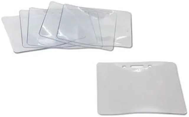 Alt view image 12 of 14 - Baumgartens Proximity Badge Holder Horizontal 3-1/2"x2-3/8" 50/PK Clear 47810