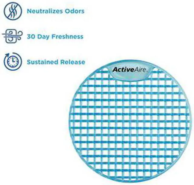 Alt view image 4 of 6 - Activeaire Deodorizer Urinal Screen, Coastal Breeze, Blue, 12/ctn