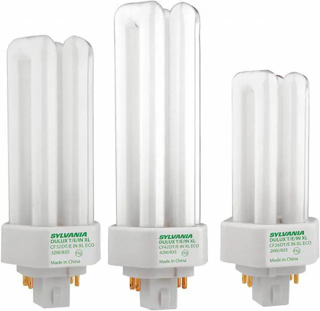 Alt view image 4 of 4 - Sylvania 20892 - CF13DT/E/830 Triple Tube 4 Pin Base Compact Fluorescent Light Bulb