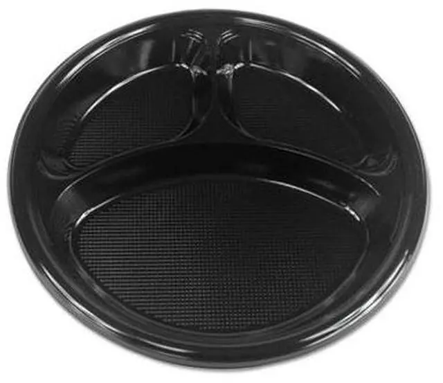 Alt view image 4 of 4 - Boardwalk BWKPLTHIPS10BL3 Plastic Dinnerware, Plate
