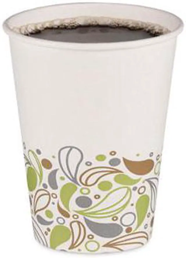 Alt view image 4 of 7 - Deerfield Printed Paper Hot Cups, 12 oz, White/Yellow/Green/Purple BWKDEER12HCUP