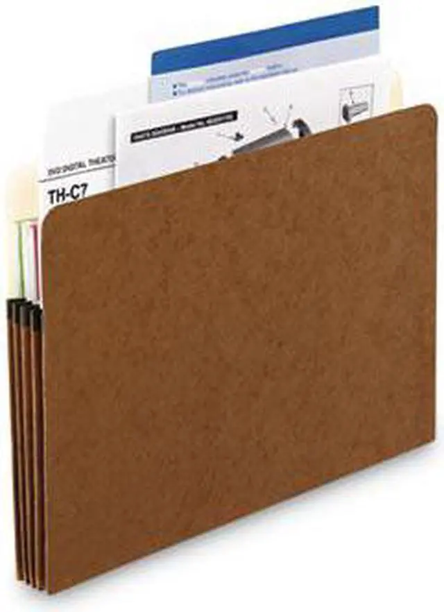 Alt view image 6 of 13 - Pendaflex Standard Expanding File Pockets Manila Straight Cut 1 Pocket Letter Redrope 1524EOX