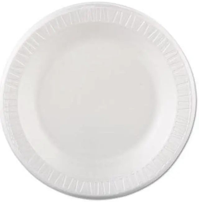Alt view image 4 of 8 - Quiet Classic Laminated Foam Dinnerware Plate 10 1/4" White 125/Pk 4 Pks/Cs