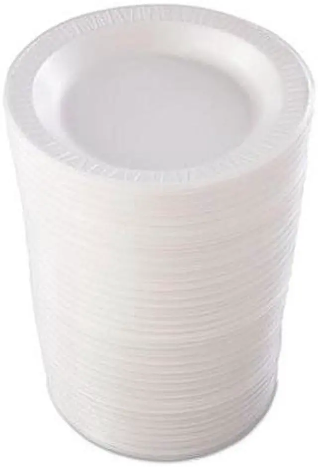 Alt view image 6 of 8 - Quiet Classic Laminated Foam Dinnerware Plate 10 1/4" White 125/Pk 4 Pks/Cs
