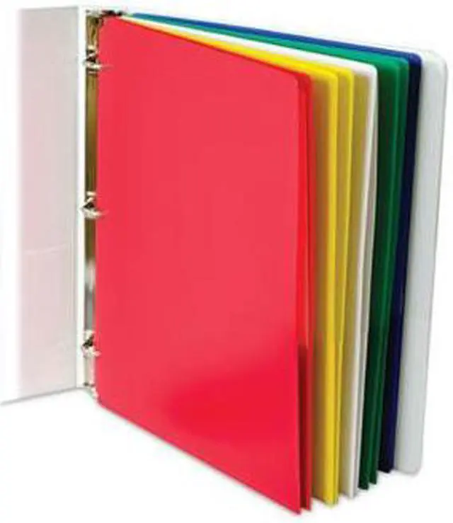 Alt view image 18 of 20 - C-Line Two-Pocket Heavyweight Poly Portfolio Folder 3-Hole Punch Letter Asst 10/PK 32930