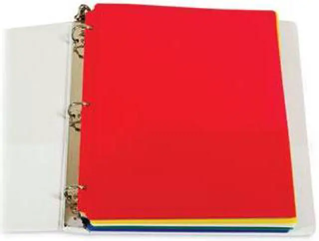 Alt view image 19 of 20 - C-Line Two-Pocket Heavyweight Poly Portfolio Folder 3-Hole Punch Letter Asst 10/PK 32930