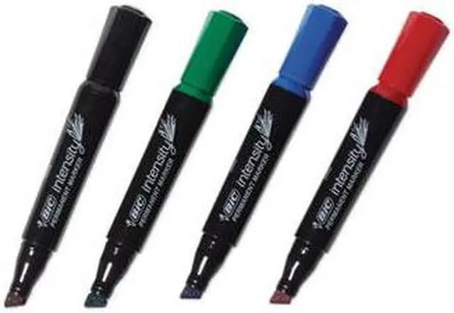 Alt view image 4 of 7 - BIC GPMM36AST Intensity Chisel Tip Permanent Marker, Broad, Assorted Colors, 36/Pack