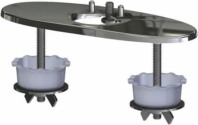 Alt view image 2 of 3 - CHICAGO FAUCET EQ-A12-KJKCP 4" Cover Plate, Zinc