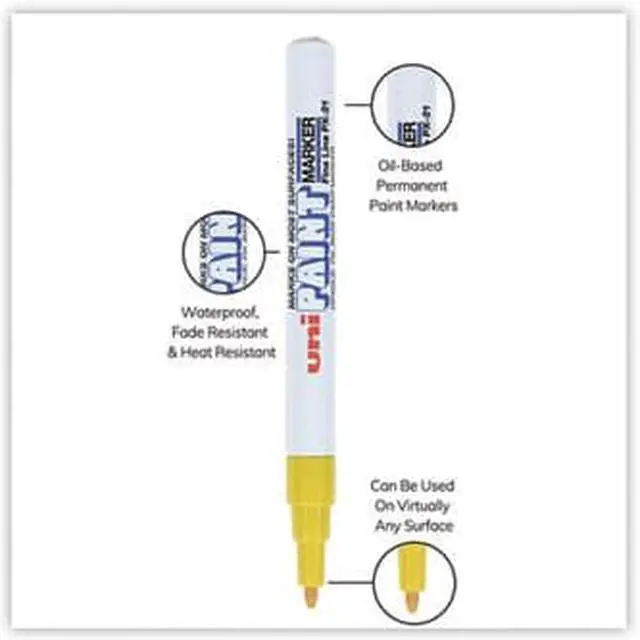 Alt view image 5 of 7 - Uni-ball Permanent Marker Fine Bullet Tip Assorted Colors 6/Set 63720