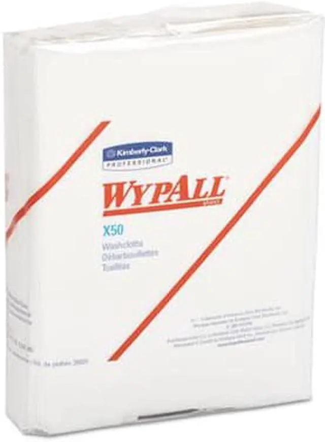 Alt view image 4 of 17 - WYPALL X50 Wipers, 10 x 12 1/2, White