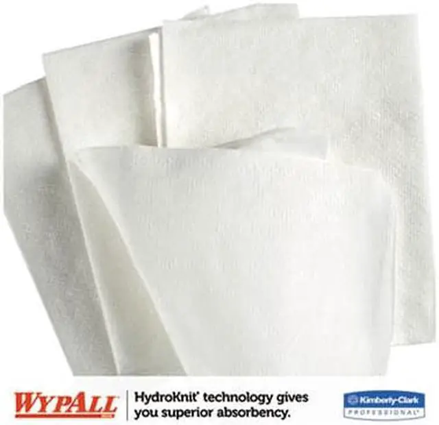 Alt view image 8 of 17 - WYPALL X50 Wipers, 10 x 12 1/2, White