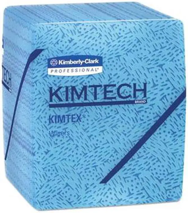 Alt view image 15 of 20 - Kimberly-Clark - 33560 - KIMTEX Wipers, 1/4-Fold, 12 1/2 x 13, Blue, 66/Box, 8 Boxes/Carton