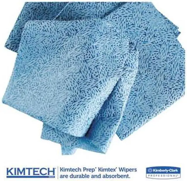 Alt view image 18 of 20 - Kimberly-Clark - 33560 - KIMTEX Wipers, 1/4-Fold, 12 1/2 x 13, Blue, 66/Box, 8 Boxes/Carton