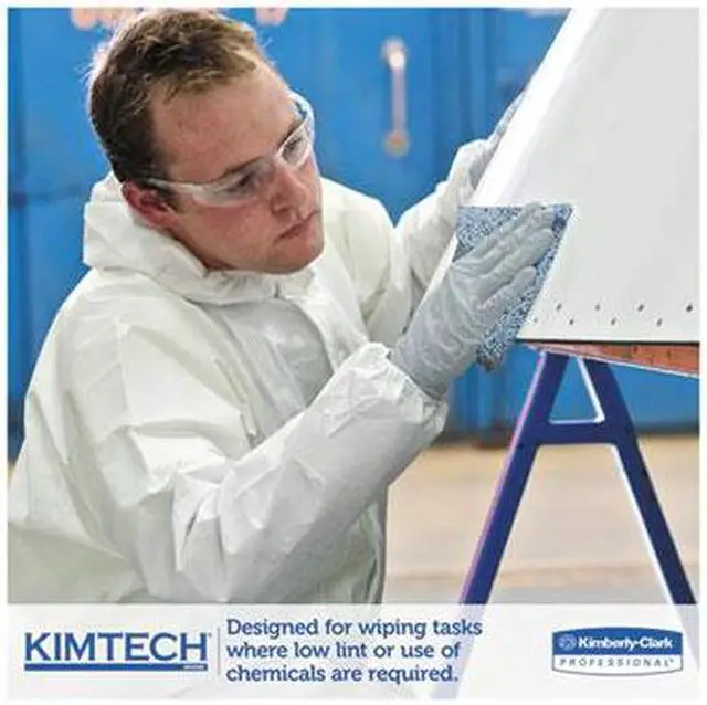 Alt view image 19 of 20 - Kimberly-Clark - 33560 - KIMTEX Wipers, 1/4-Fold, 12 1/2 x 13, Blue, 66/Box, 8 Boxes/Carton