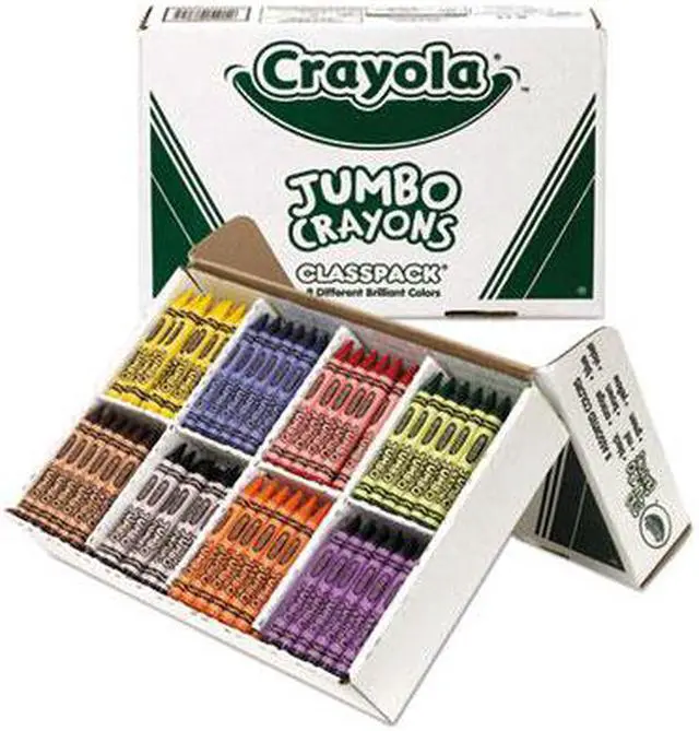 Alt view image 11 of 12 - Crayola. 528389 Jumbo Classpack Crayons, 25 Each of 8 Colors, 200/Box
