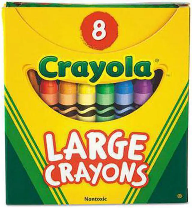Alt view image 6 of 9 - Crayola. 520080 Large Crayons, Tuck Box, 8 Colors/Box