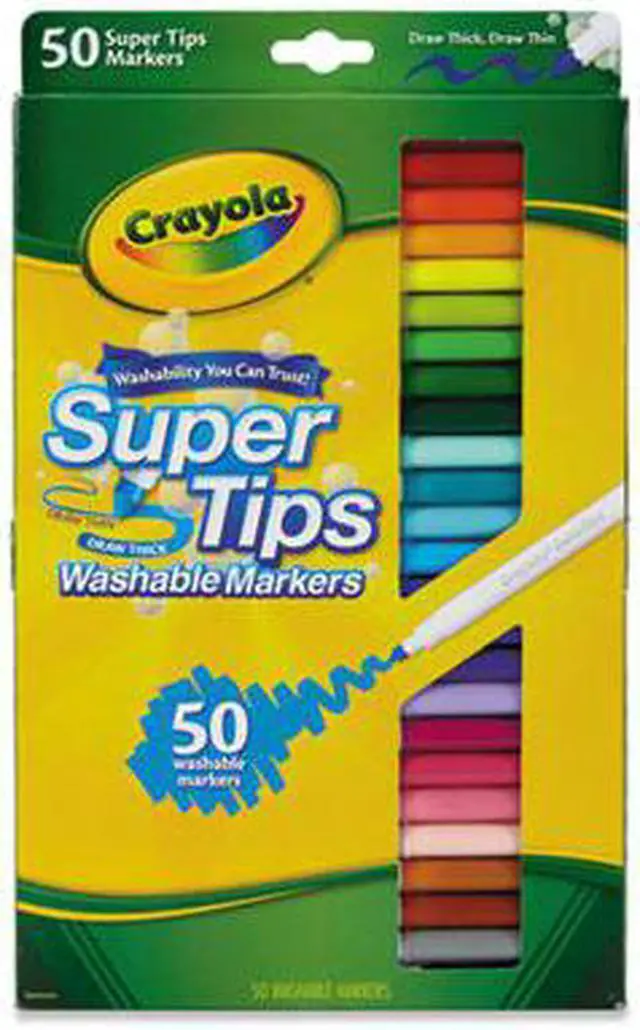 Alt view image 9 of 13 - Crayola Llc Formerly Binney & Smith BIN585050 Washable Markers 50Ct Super Tips