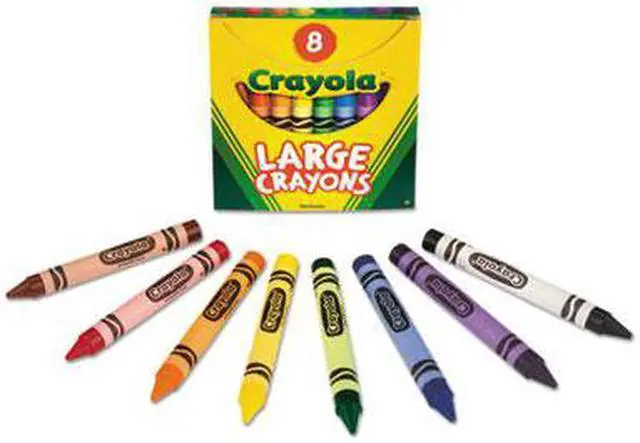Alt view image 9 of 9 - Crayola. 520080 Large Crayons, Tuck Box, 8 Colors/Box
