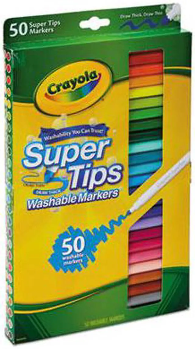 Alt view image 10 of 13 - Crayola Llc Formerly Binney & Smith BIN585050 Washable Markers 50Ct Super Tips
