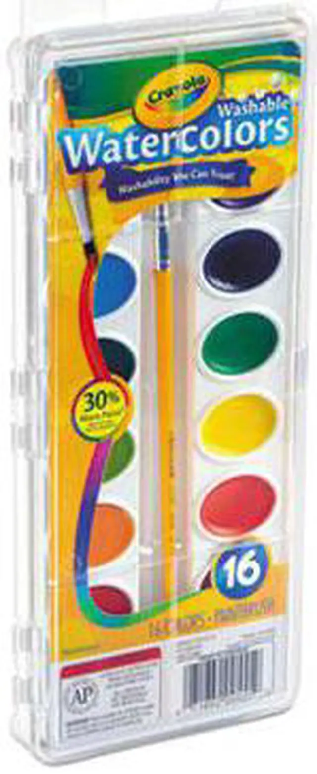 Alt view image 10 of 20 - Binney & Smith 530555 Washable Watercolor Paint  16 Assorted Colors per Pack