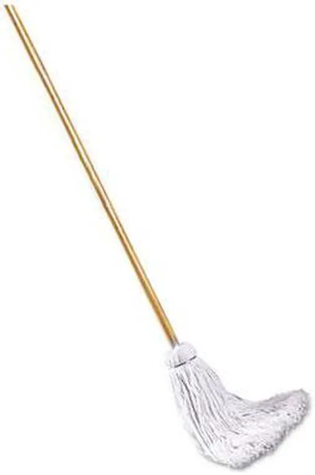Alt view image 5 of 6 - Boardwalk Deck Mop 48" Wooden Handle 16oz Cotton Fiber Head 116C